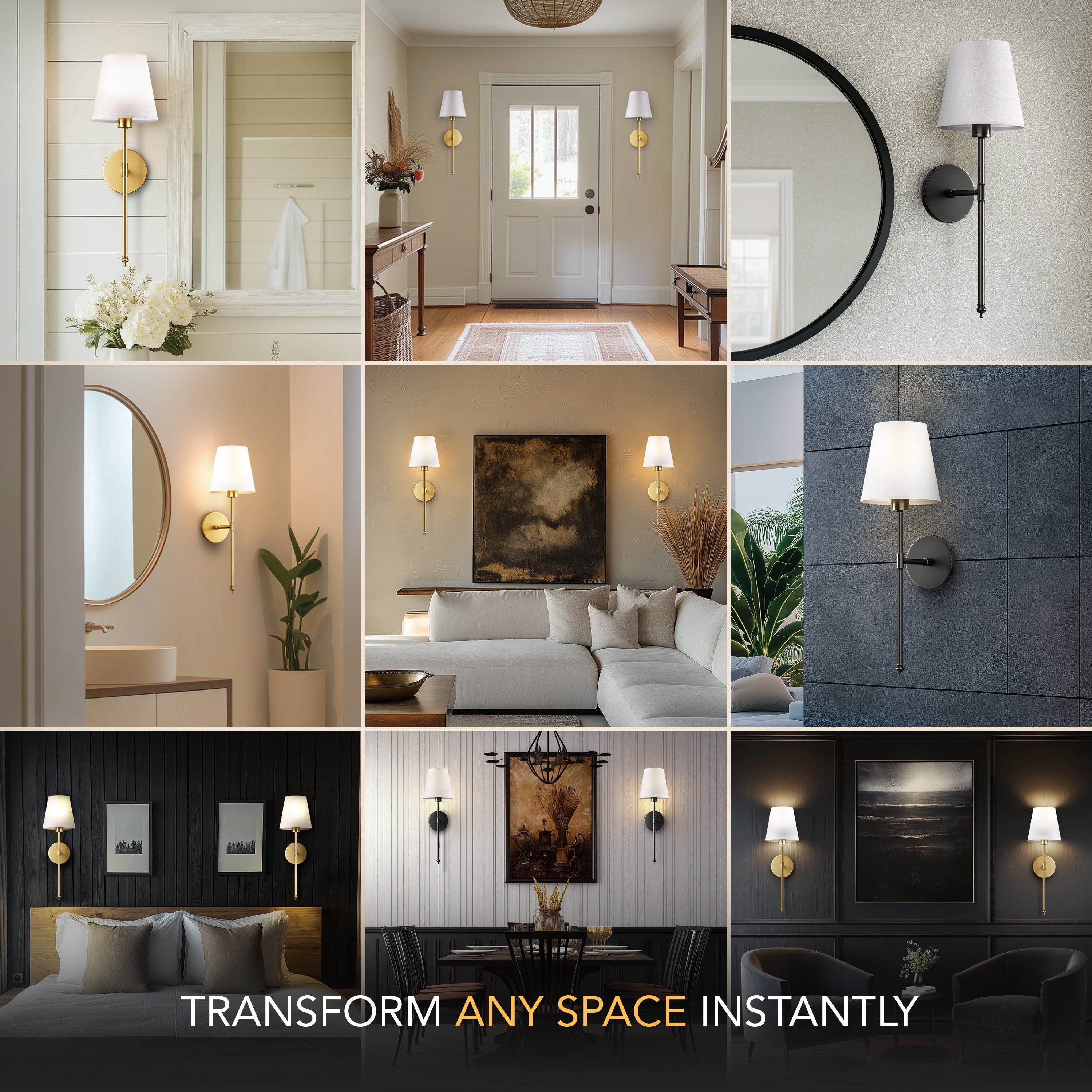Wireless Wall Sconces (Set of 2)