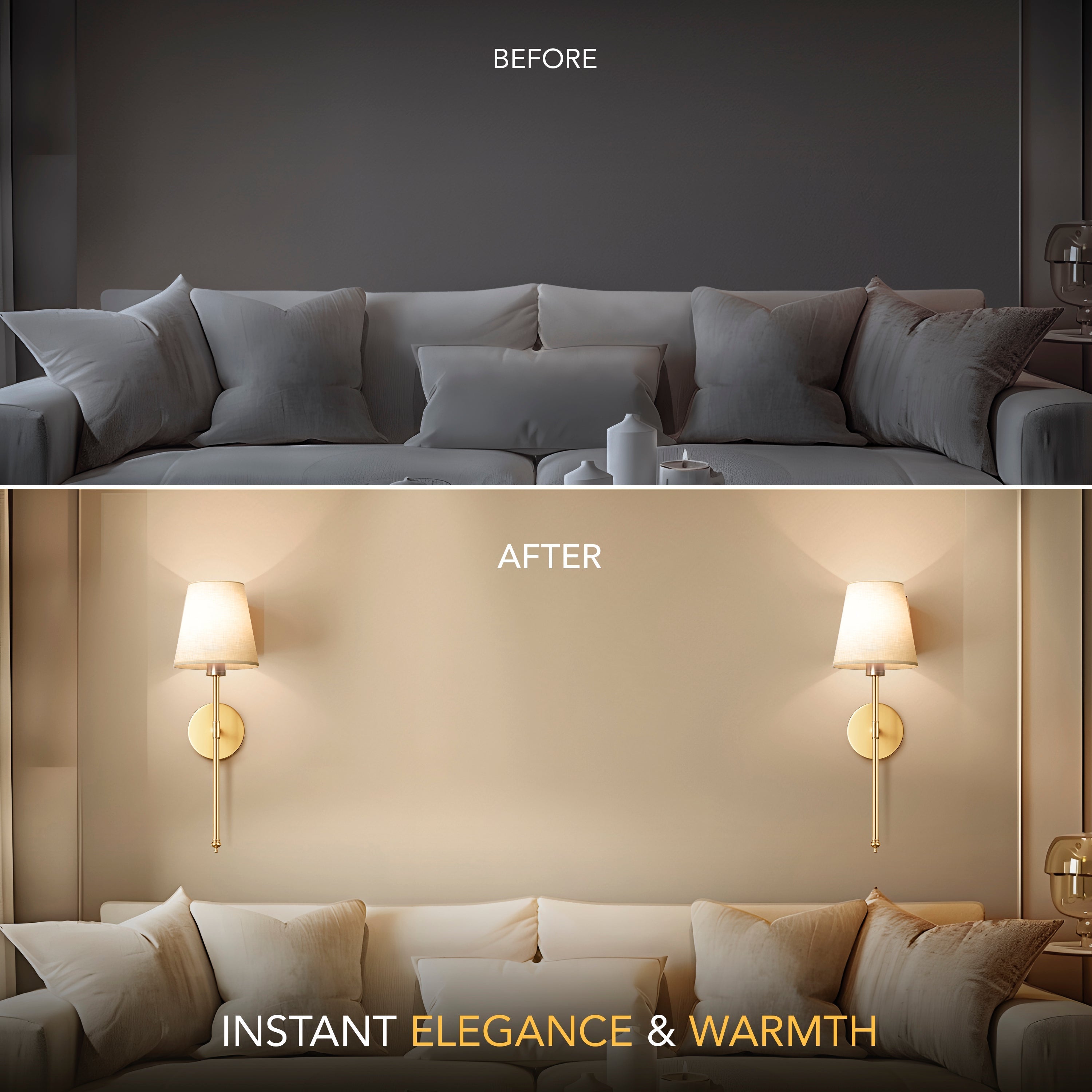 Wireless Wall Sconces (Set of 2)